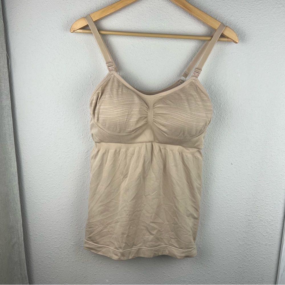 Kindred Bravely Sublime-Large-Hands Free Pumping & Nursing Tank Nude Maternity